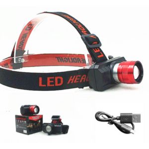 Đèn Đội Đầu Headlamp 1 Bóng Siêu Sáng Có Zoom 3 Chế Độ Sáng Dùng Pin Sạc