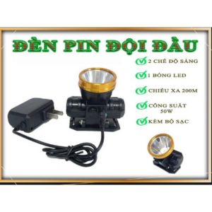 Đèn Pin Đội Đầu Pin Sạc 1 Bóng 5W Siêu Sáng