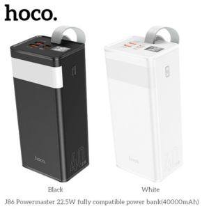 Pin Sạc Dự Phòng Hoco J86 40000mAh - Sạc Nhanh 22.5W với QC 3.0 & PD 20W, 2 Cổng USB, Đèn LED & Màn Hình Báo Pin