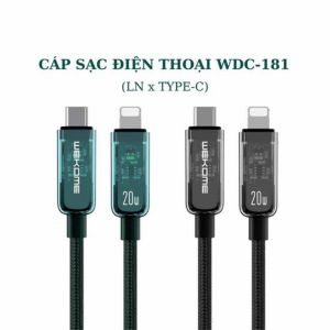 Cáp Sạc Nhanh Wekome WDC-181 PD20W Cổng Type-C Sang Lightning Dài 1M